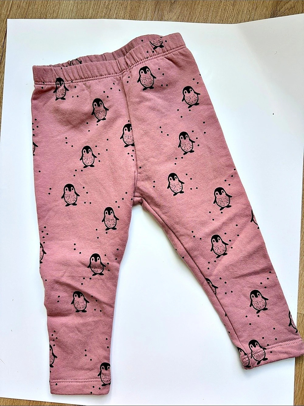 Zara Girls penguin print leggings 9-12m